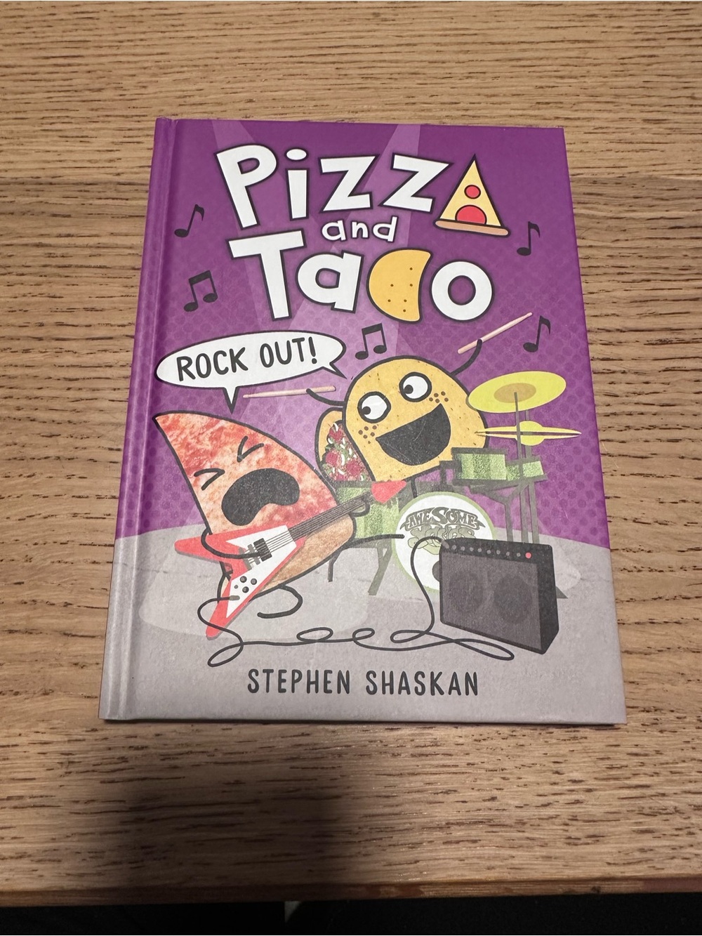 Stephen Shaskan Purple "Pizza and Taco: Rock Out!" Hardcover